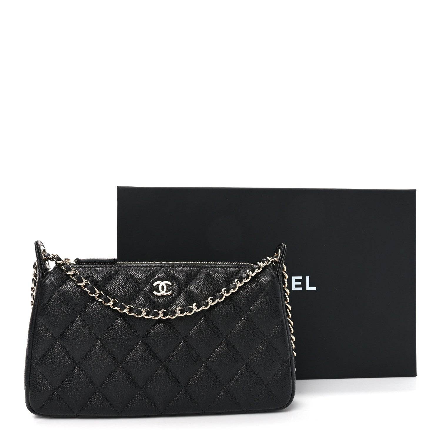 Chanel Caviar Quilted Purse With Chain Black 11 of 11