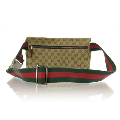Gucci GG Monogram Web Double Pocket Belt Bag Ebony 2 of 10