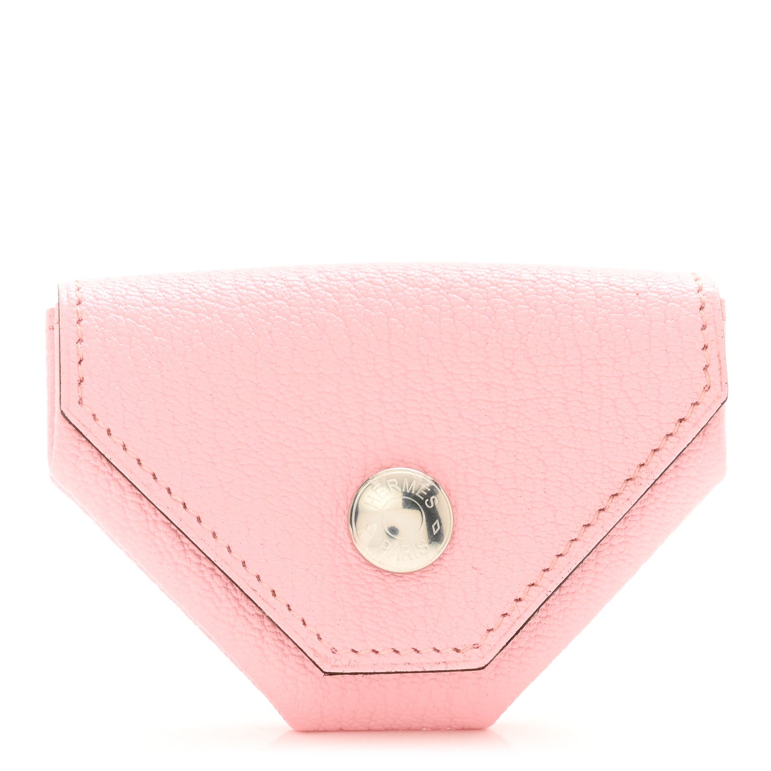 Hermes Chevre Mysore Verso Le 24 Coin Purse Rose Sakura Sesame 1 of 8