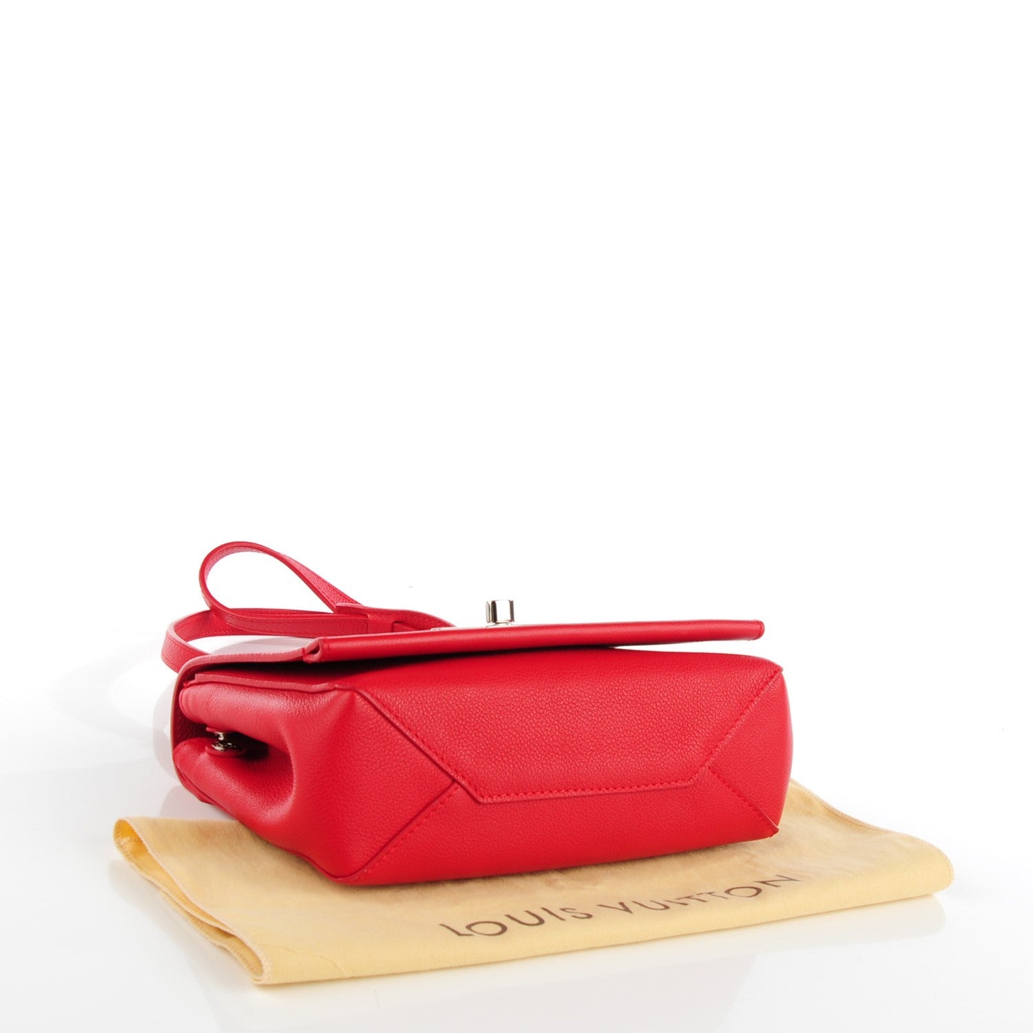 Louis Vuitton Calfskin Lockme II Chain Bag BB Rubis 4 of 7