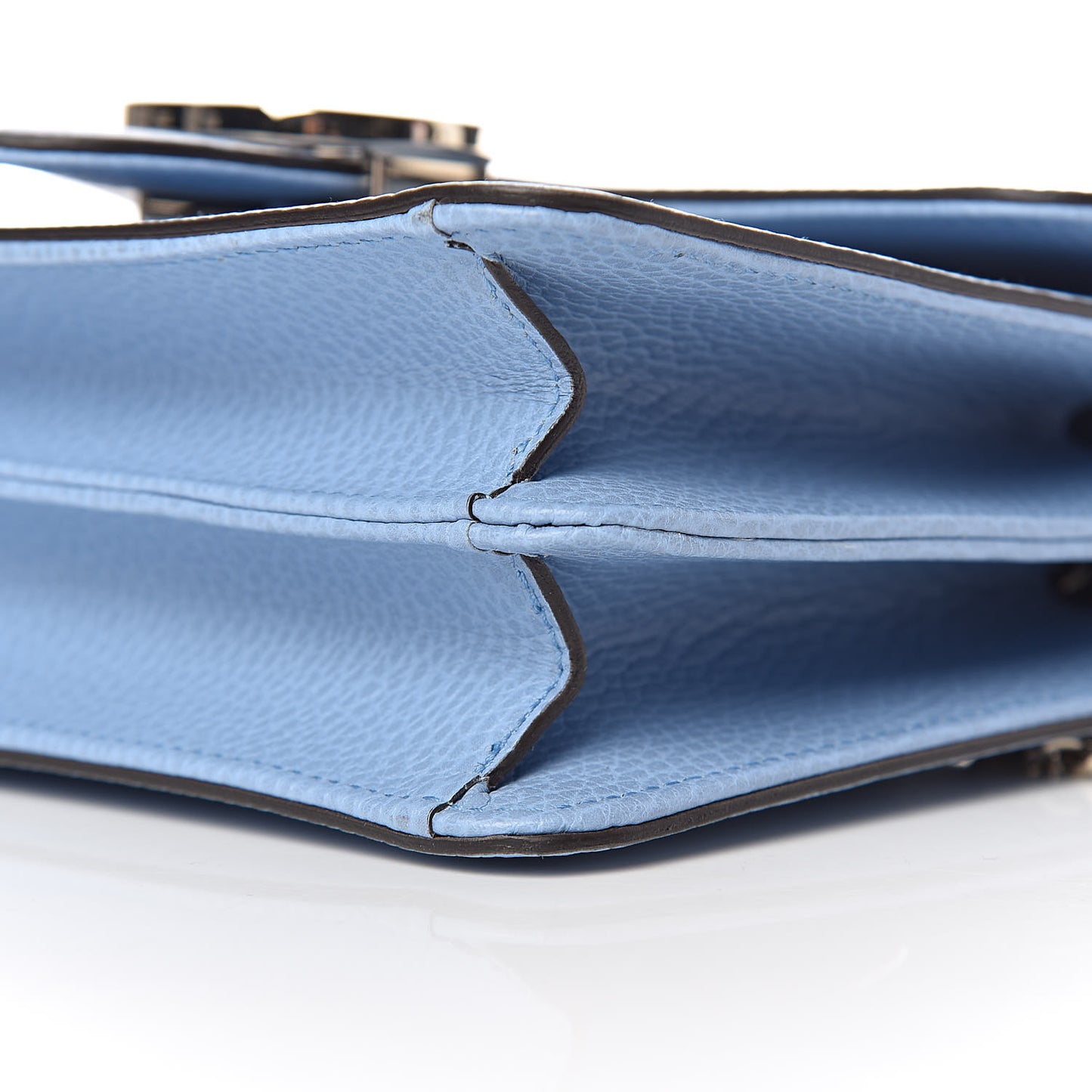 Dollar Calfskin Small Interlocking G Shoulder Bag Mineral Blue
