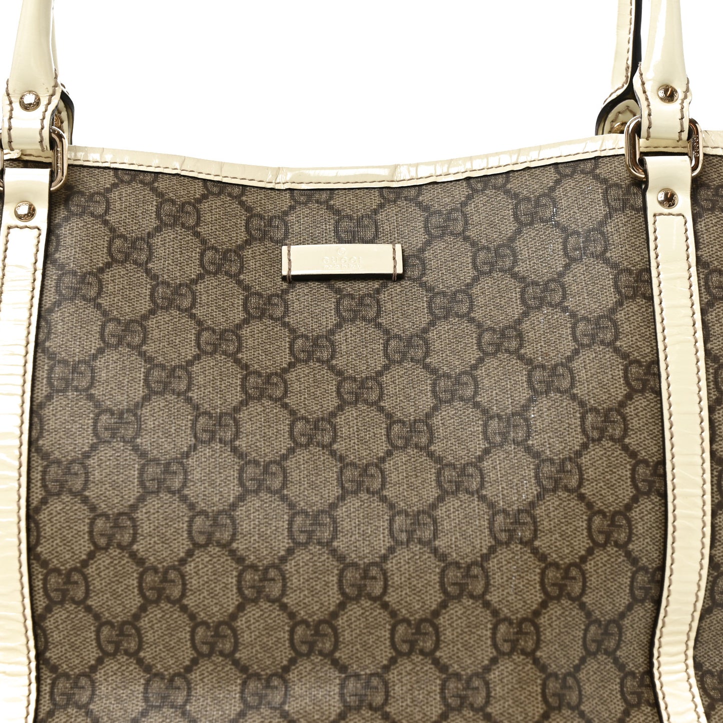 GG Plus Monogram Medium Joy Tote Off White