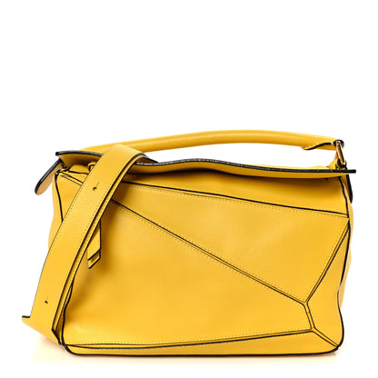 Loewe Calfskin Medium Puzzle Bag Yellow 1 of 11