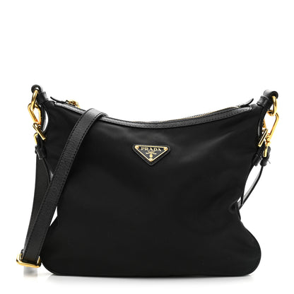 Prada Tessuto Nylon Saffiano Crossbody Bag Black 1 of 10