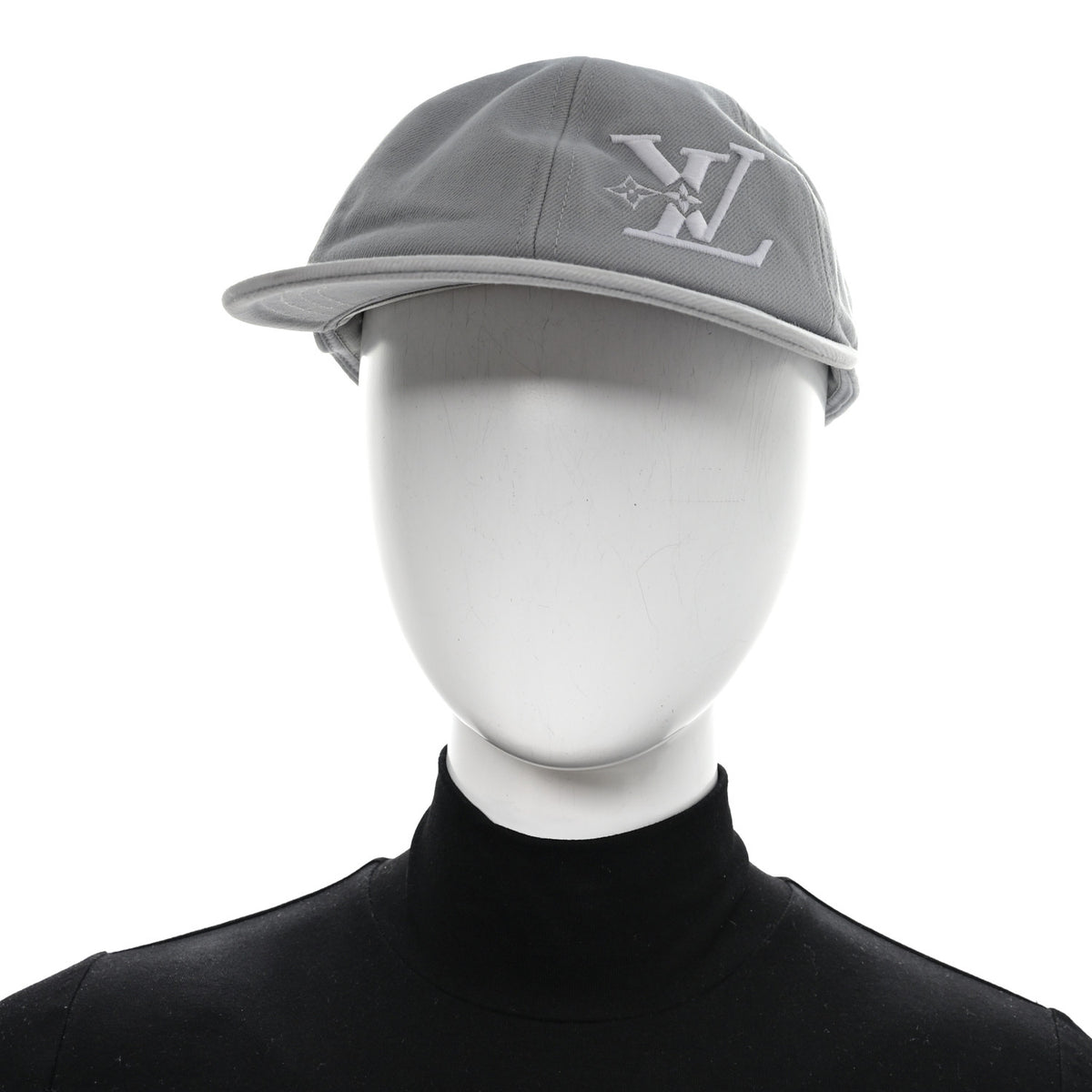 Louis Vuitton Cotton Monogram Embroidered LV Smash Cap Light Grey 2 of 8