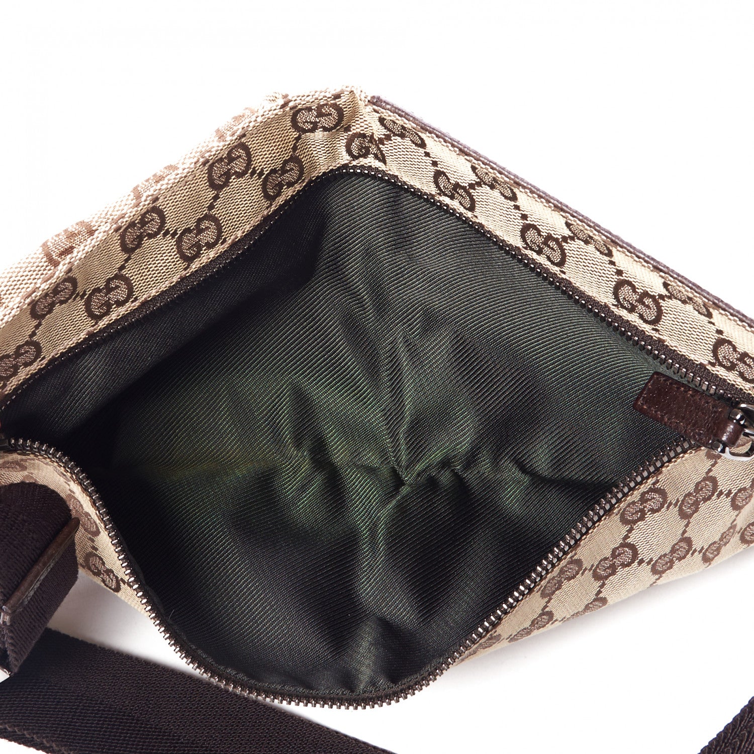 Gucci GG Monogram Double Pocket Belt Bag Dark Brown 7 of 9