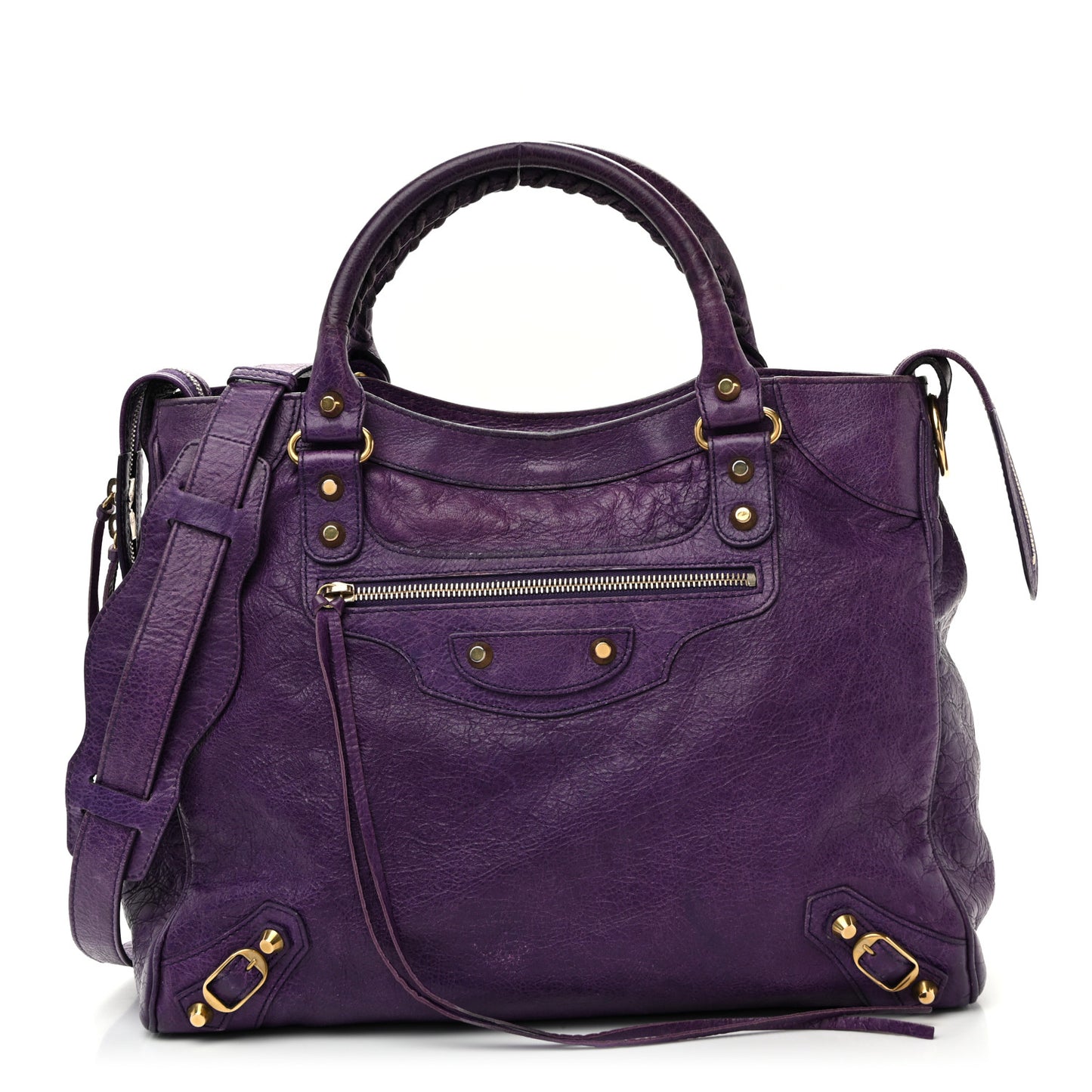 Agneau Classic Gold Hardware Velo Dark Violet