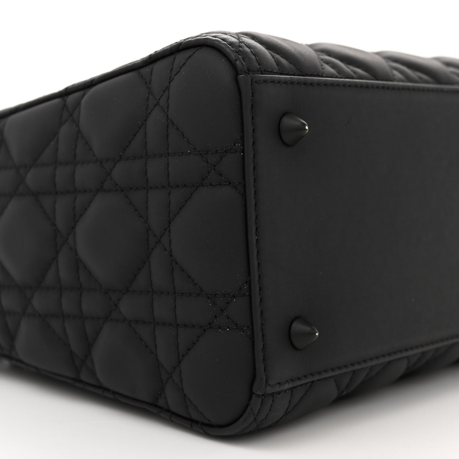 Christian Dior Ultra Matte Calfskin Cannage Medium Lady Dior Black 9 of 11