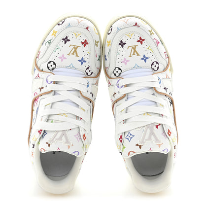 Louis Vuitton LV X TM Calfskin Monogram Multicolor Womens LV Trainer Sneakers 36 White 2 of 10