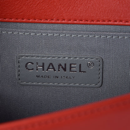 Chanel Calfskin Double Stitch Small Boy Flap Red 6 of 12
