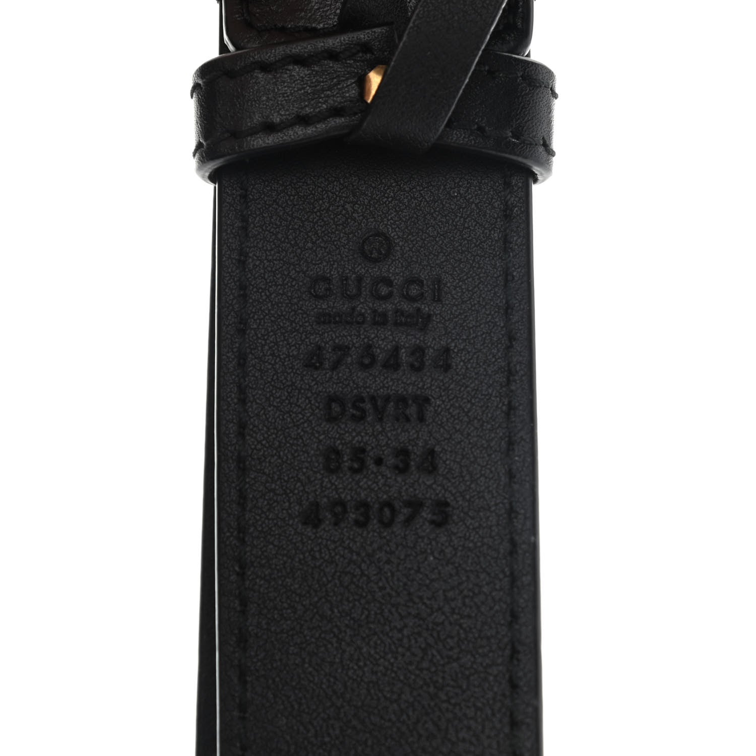 Gucci Calfskin Matelasse Animal Studs GG Marmont Belt Bag 85 34 Black 8 of 10