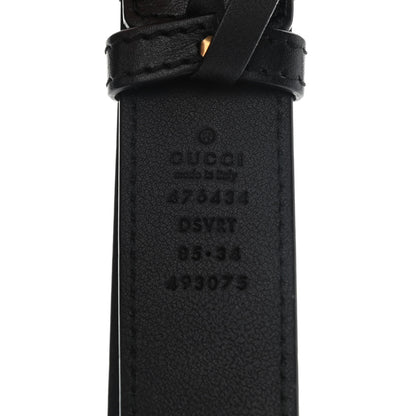 Gucci Calfskin Matelasse Animal Studs GG Marmont Belt Bag 85 34 Black 8 of 10