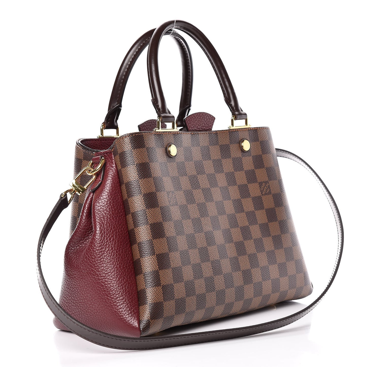 Damier Ebene Cuir Taurillon Brittany Bordeaux
