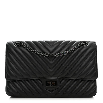 Chanel Aged Calfskin Chevron Quilted 2.55 Reissue 226 So Black 1 of 13