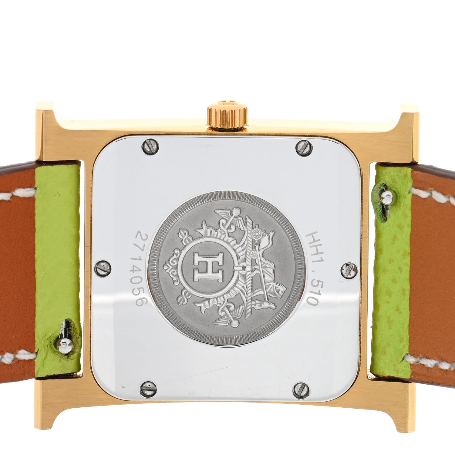 Hermes Stainless Steel Epsom 26mm Heure H Hour Quartz Watch Kiwi 4 of 4
