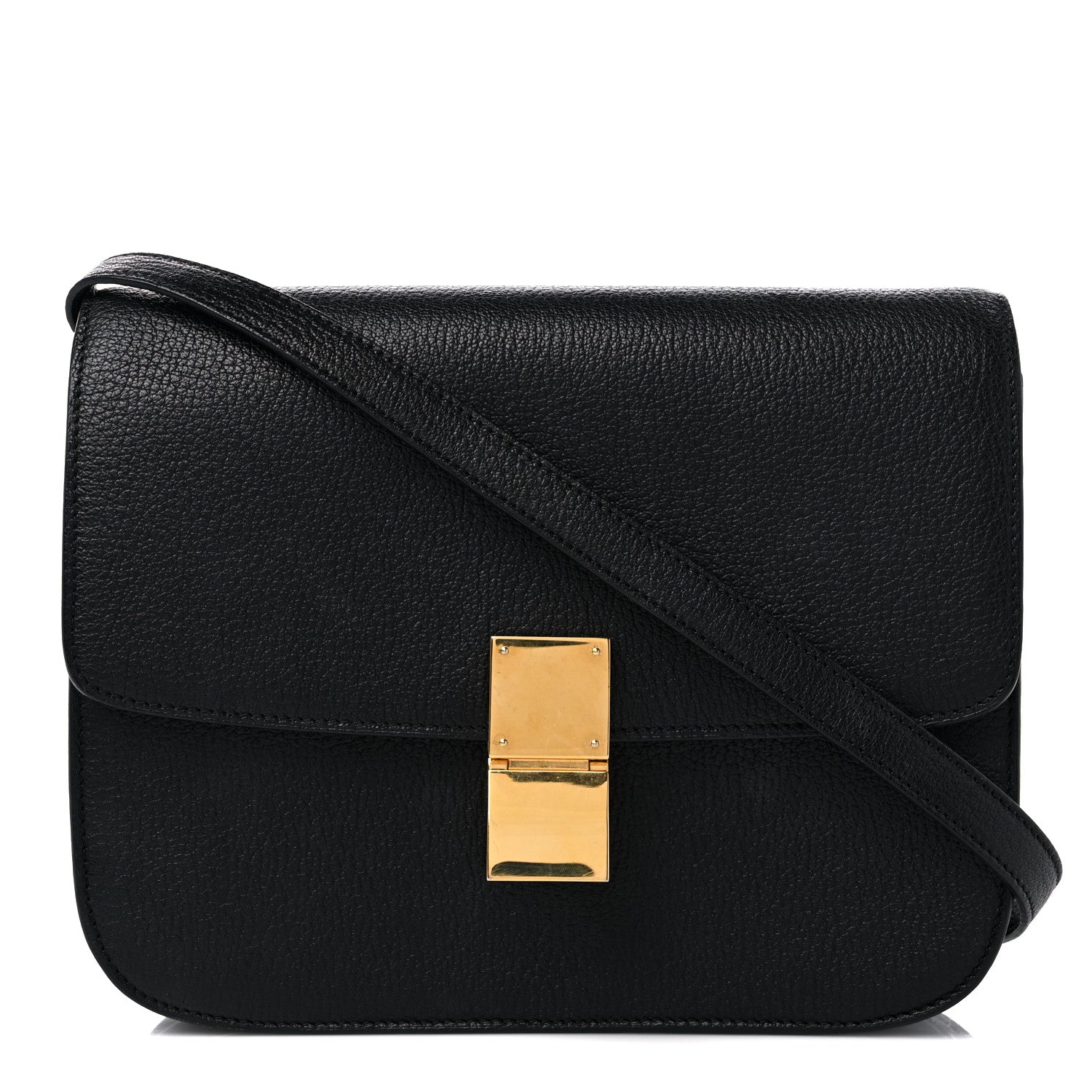 Celine Goatskin Medium Classic Box Flap Bag Black 1 of 14
