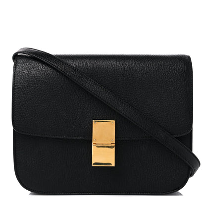 Celine Goatskin Medium Classic Box Flap Bag Black 1 of 14
