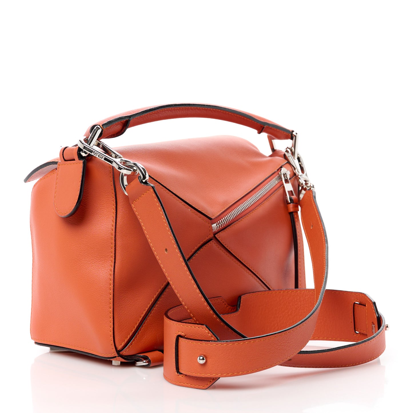 Calfskin Small Puzzle Bag Coral