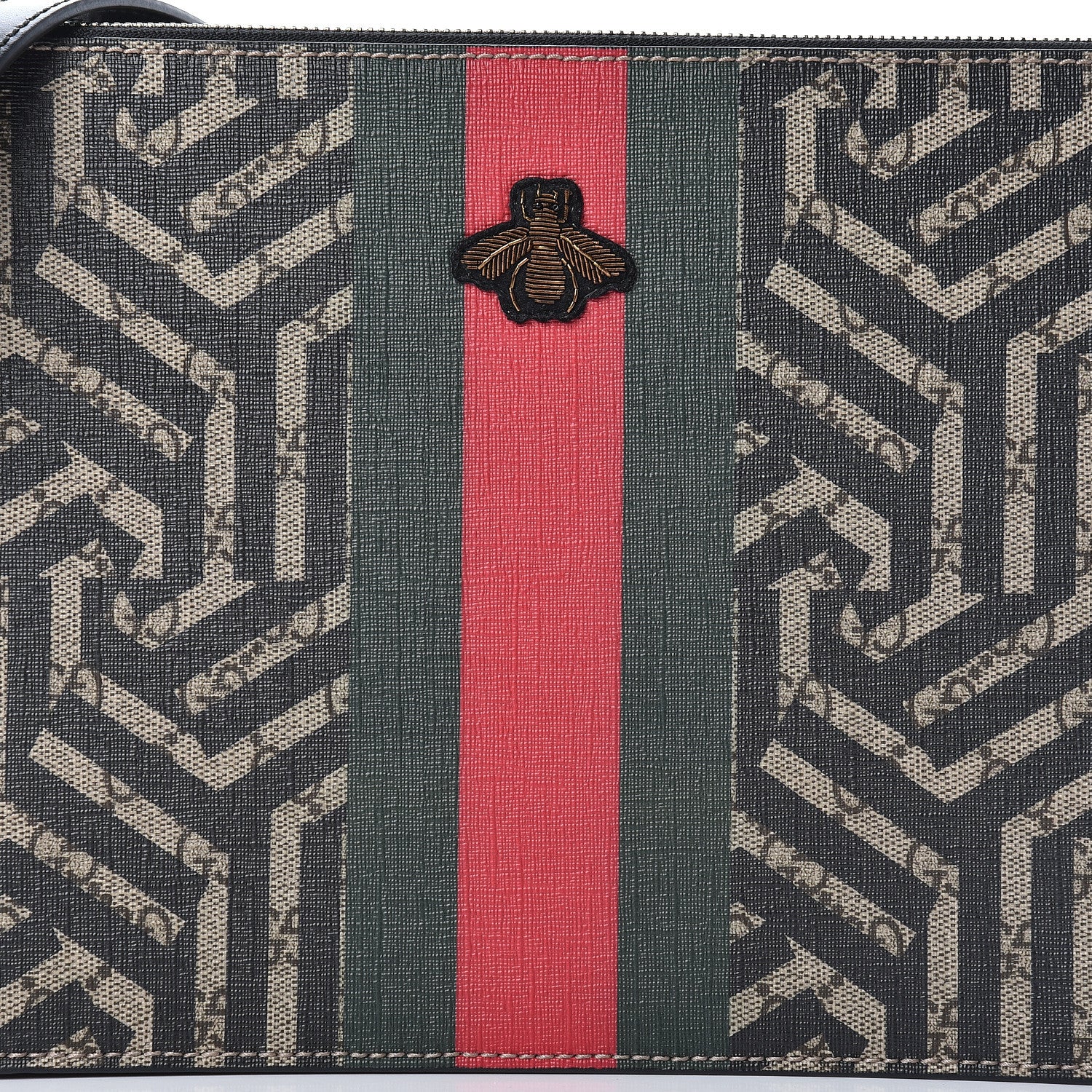 Gucci GG Supreme Monogram Caleido Web Messenger Beige Ebony 10 of 13