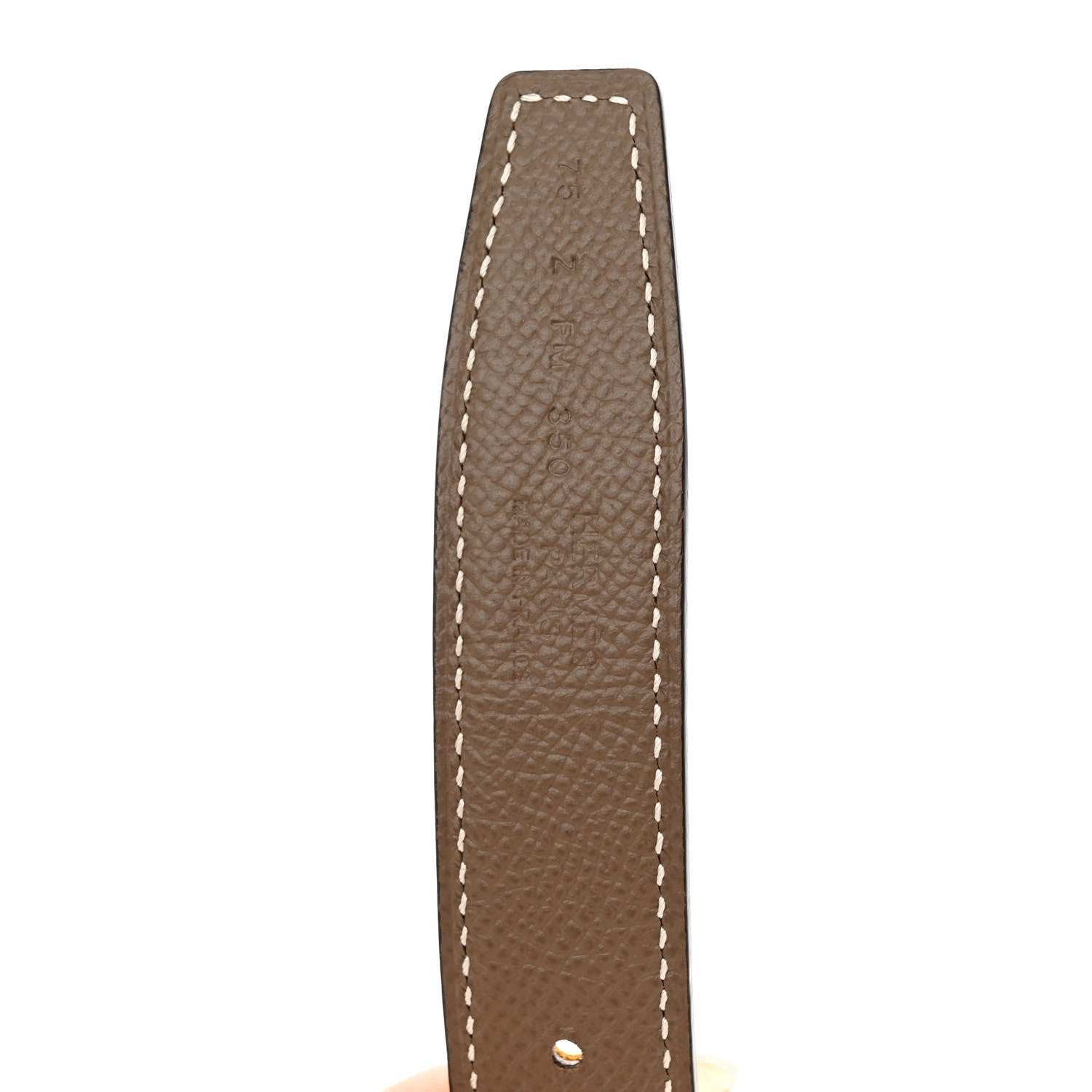 Hermes Swift Epsom 24mm Gamma Belt 75 30 Jaune Ambre Etoupe 3 of 5