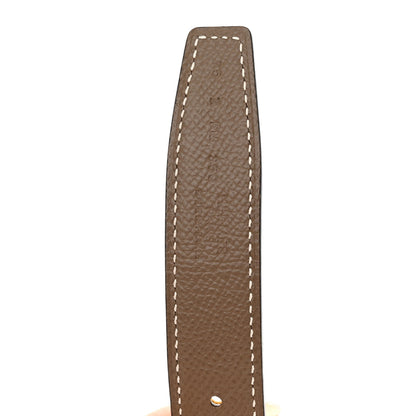 Hermes Swift Epsom 24mm Gamma Belt 75 30 Jaune Ambre Etoupe 3 of 5