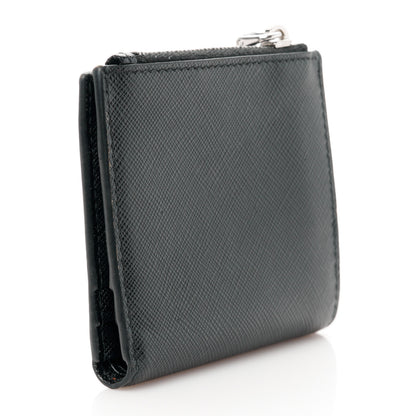 Prada Saffiano Small Compact Wallet Black 3 of 9