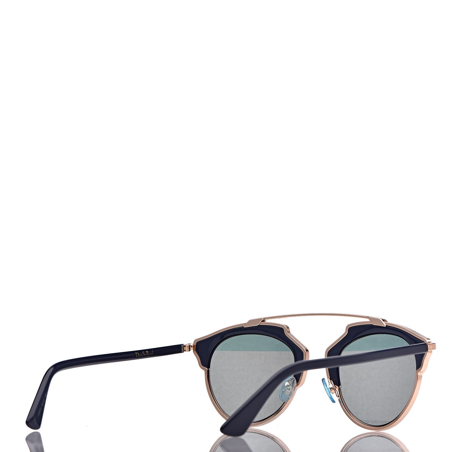 Mirrored So Real Sunglasses Rose Gold Blue