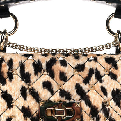Valentino Garavani Calf Hair Leopard Print Small Rockstud Spike Shoulder Bag 9 of 17