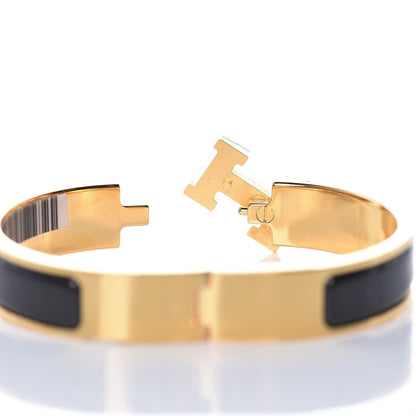 Hermes Enamel Narrow Clic Clac H Bracelet PM Black 4 of 7