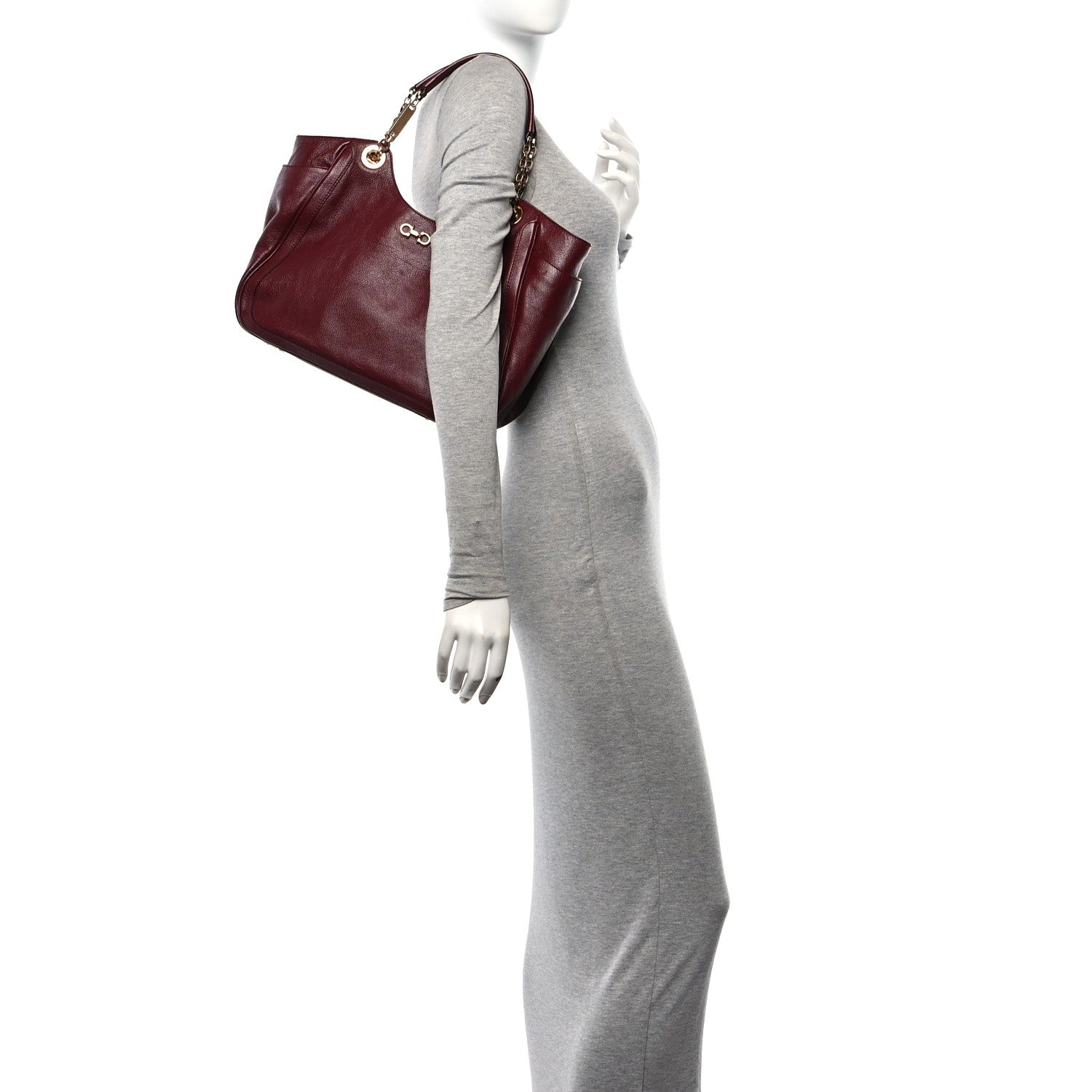 Salvatore Ferragamo Buffalo Betulla Tote Bordeaux 2 of 11