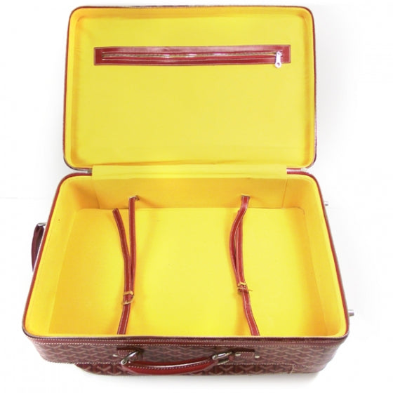 Goyardine Trolley MM Rolling Suitcase Red