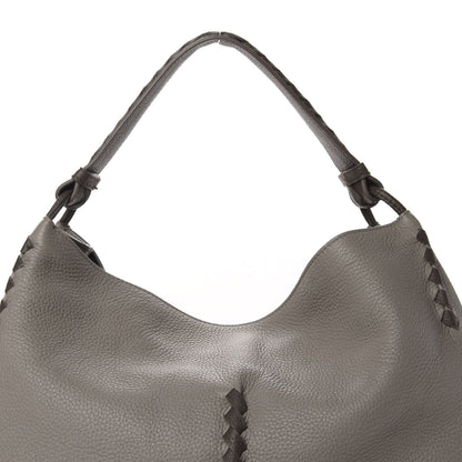 Bottega Veneta Cervo Lavato Deerskin Hobo Dark Cement New Steel 10 of 10