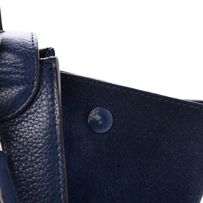 Celine Drummed Calfskin Suede Medium Trapeze Navy 9 of 11
