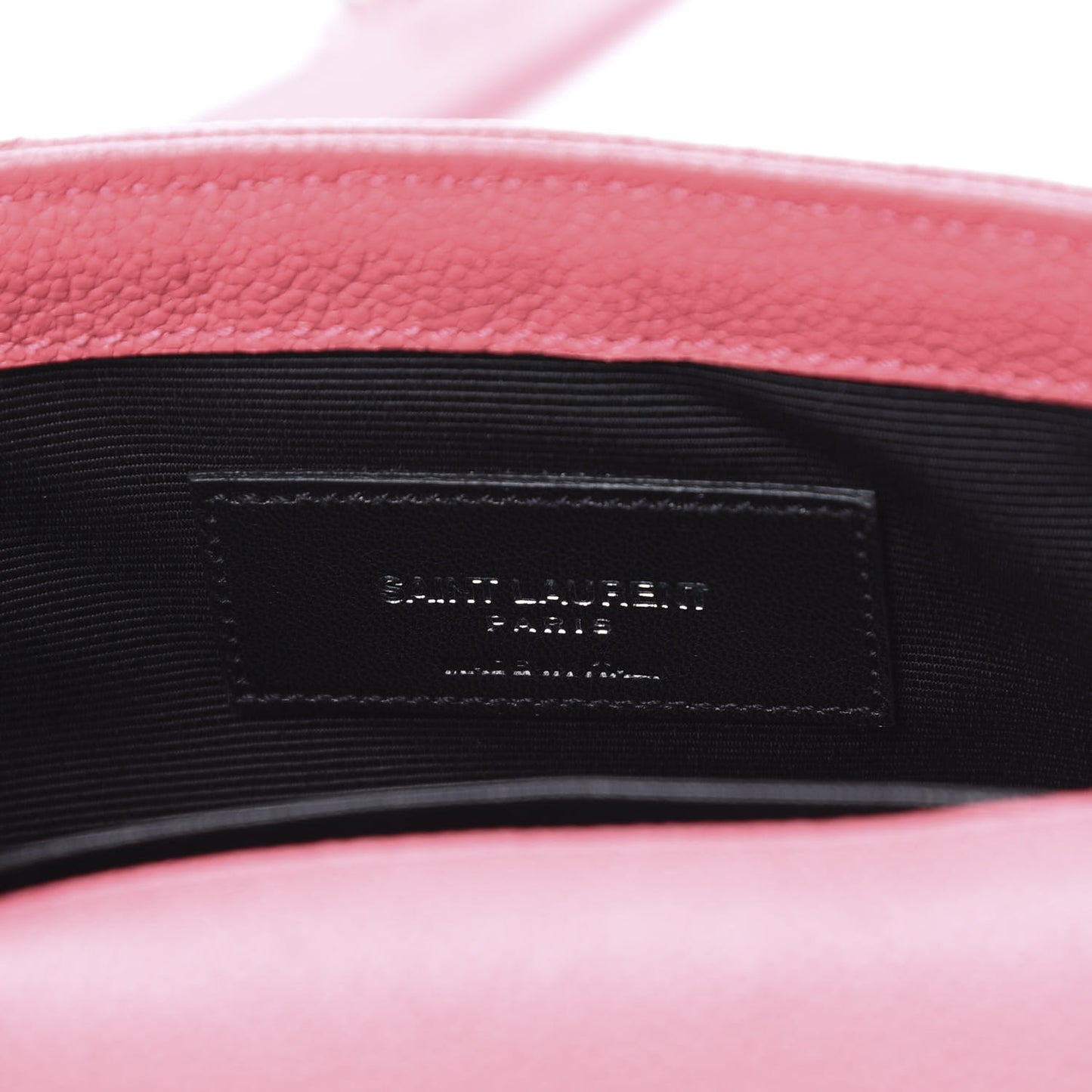 Grained Calfskin Matelassé Chevron Monogram Classic Baby Chain Bag Rose Dark