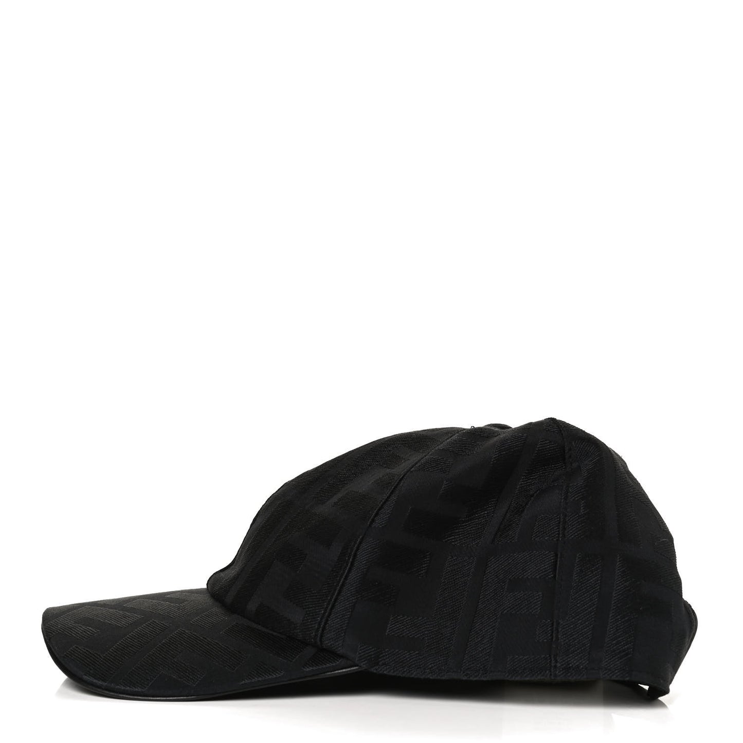 Silk Jacquard FF Baseball Hat Black