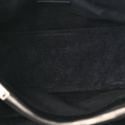 Saint Laurent Calfskin Crocodile Embossed Small Sac de Jour Black 5 of 9