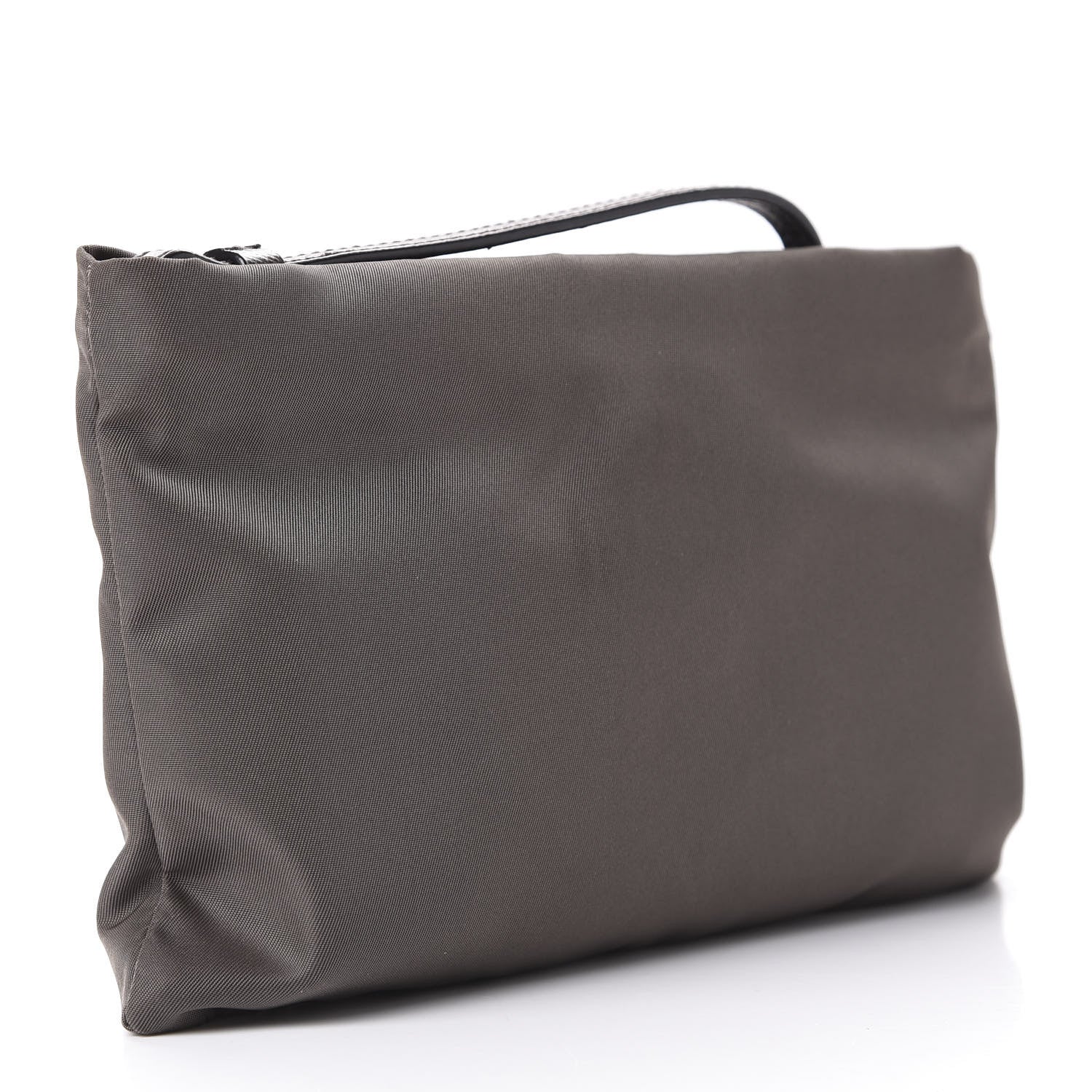 Prada Tessuto Nylon Saffiano Wristlet Fumo 4 of 15
