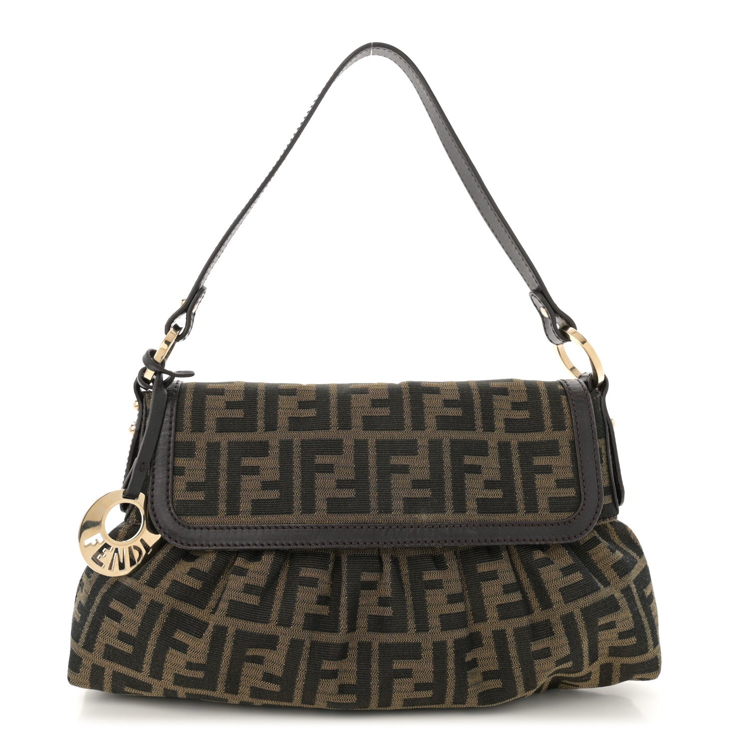 Fendi Zucca Small Chef Shoulder Bag Tobacco 1 of 10