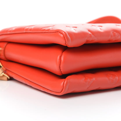 Louis Vuitton Lambskin Embossed Monogram Coussin PM Red 10 of 13