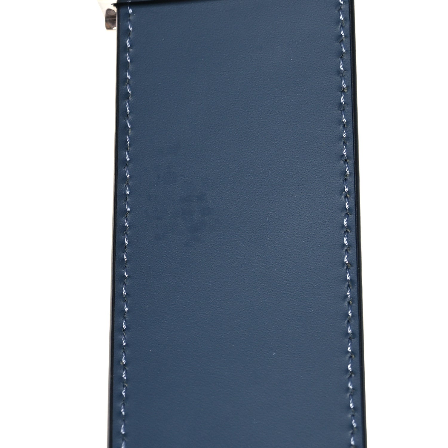 Louis Vuitton Calfskin 40mm Damier LV Reversible Belt 90 36 Black Blue 7 of 9