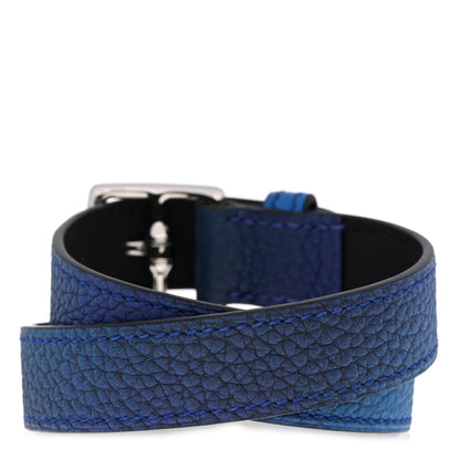 Hermes Togo Etriviere Double Tour Bracelet Bleu Nuit Violet 2 of 5