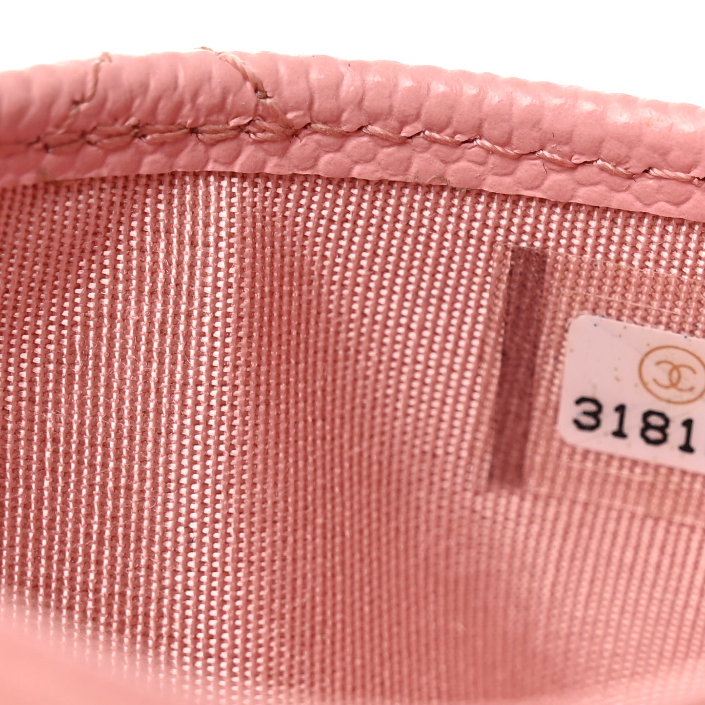 Caviar Quilted Card Holder Pink
