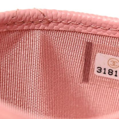 Chanel Caviar Quilted Card Holder Pink 8 of 9