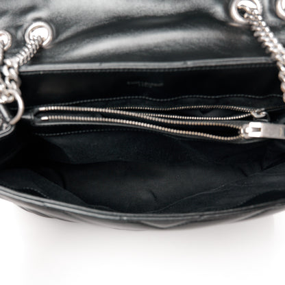 Saint Laurent Calfskin Y Quilted Monogram Medium Loulou Chain Satchel Black 5 of 11