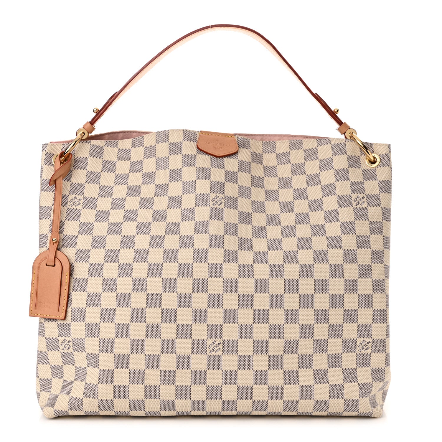 Louis Vuitton Damier Azur Graceful MM Rose Ballerine 1 of 13