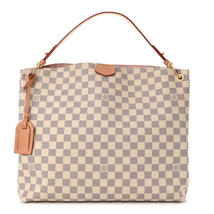 Louis Vuitton Damier Azur Graceful MM Rose Ballerine 1 of 13