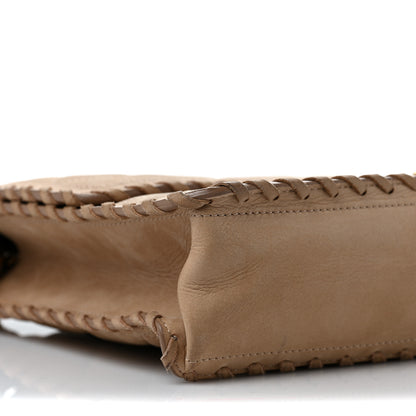 Chanel Iridescent Calfskin Jumbo Happy Stitch Flap Beige 8 of 11