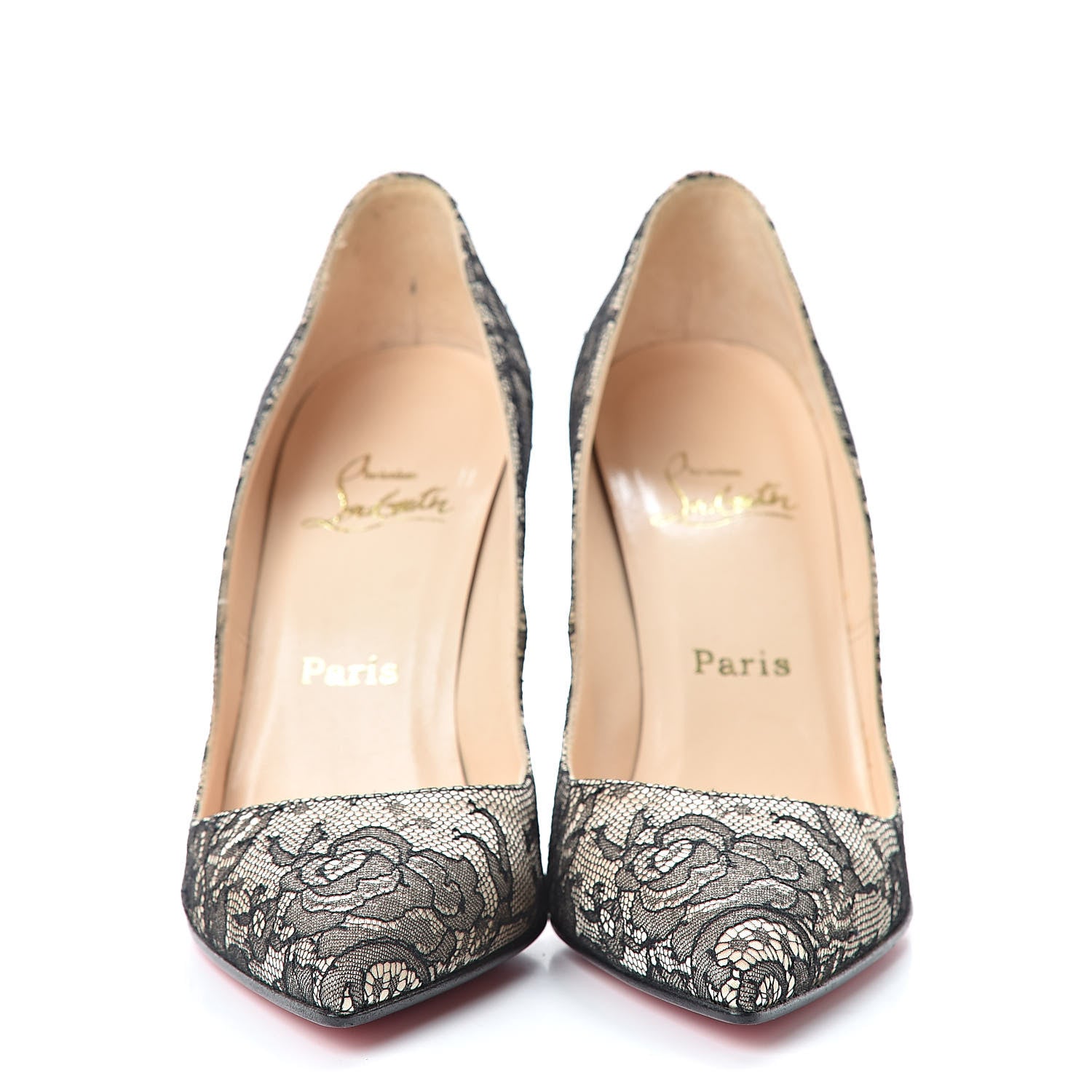 Christian Louboutin Pigalle Lace 100 Pumps 39 Black 2 of 11