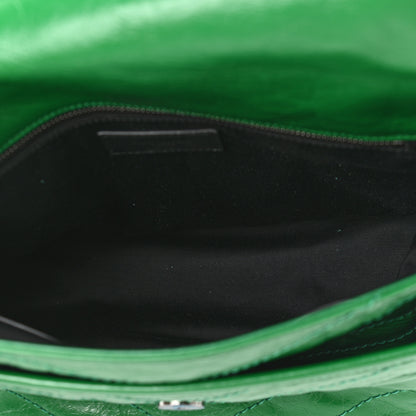 Saint Laurent Crinkled Calfskin Matelasse Monogram Medium Niki Chain Satchel New Vert Praire 4 of 10