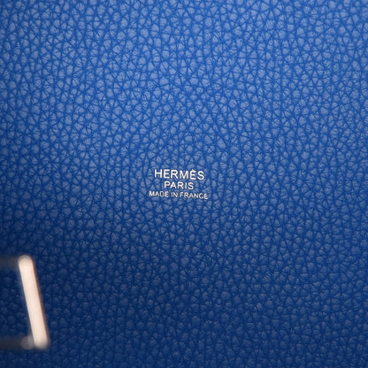 Hermes Taurillon Clemence Picotin Lock 22 MM Bleu Zanzibar 6 of 14